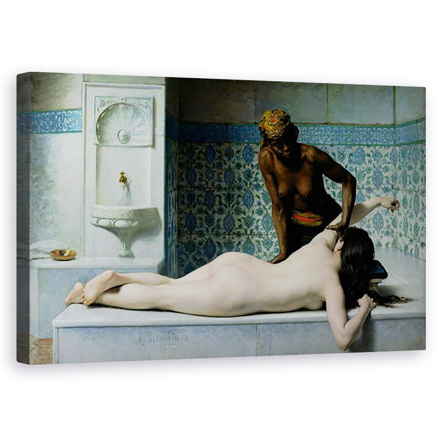 Tablou canvas - Edouard Debat-Ponsan - Masajul, 60 x 100 cm