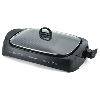 Gratar electric AIX©,cu plita neaderenta detasabila 40 x 30 cm, putere de 2000 W, cu tava de apa detasabila, termostat in 5 trepte, culoare negru Gratar electric AIX©,cu plita neaderenta detasabila 40 x 30 cm, putere de 2000 W, cu tava de apa detasabila, termostat in 5 trepte, culoare negru