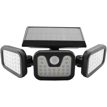 Lampa solara ENTAC pentru perete/tavan, 3 capete, LED, 15W, SMD, 600 lumeni, PIR cu senzor de miscare Lampa solara ENTAC pentru perete/tavan, 3 capete, LED, 15W, SMD, 600 lumeni, PIR cu senzor de miscare