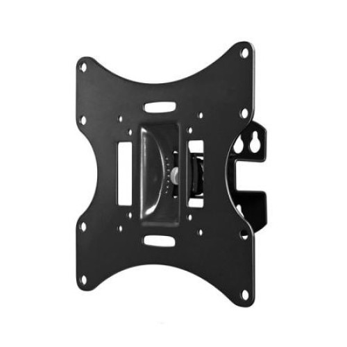 Suport TV de perete KlaussTech, Diagonala cuprinsa intre 10''-27'', Greutate maxima suportata 20kg, Distanta intre TV si perete 30mm, Metal, Negru