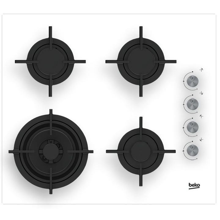 Beko HILW64122SW főzőlap Fehér Beépített 60 cm Gáz 4 zóna