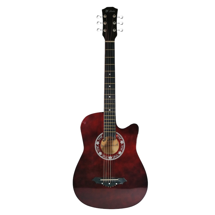 Klasszikus gitár Ideallstore, fa, Cutaway, bordó színű, 95 cm