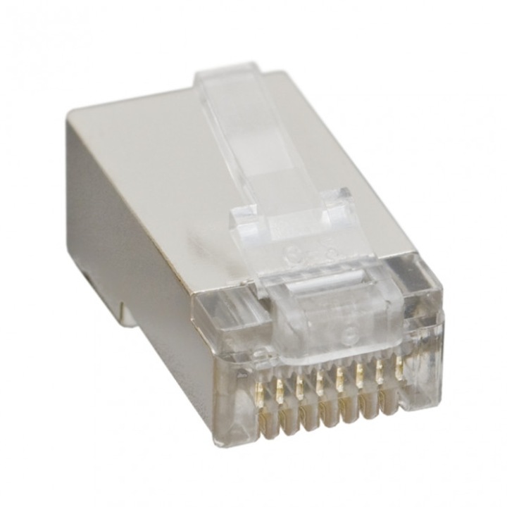 Set 100 bucati, Fisa modular, 8P, 8C, FTP, Latime de banda 100 MHz