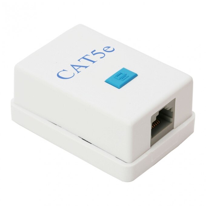 Soclu de perete , 8P8C , UTP ,dimensiuni 60 x 45 x 25mm, carcasa din plastic, alb