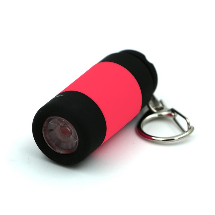 Lanterna Led Mini Torch 30 Reincarcabila Rosie, tip Breloc