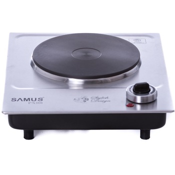 Plita electrica Samus PX101, 1 arzator, Control mecanic, Putere 1500 W, Inox Plita electrica Samus PX101, 1 arzator, Control mecanic, Putere 1500 W, Inox
