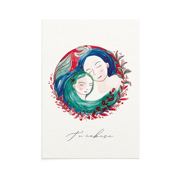 Felicitare 8 Martie Mother Embrace, Zizula Cards, Multicolor, 105 x 150 mm