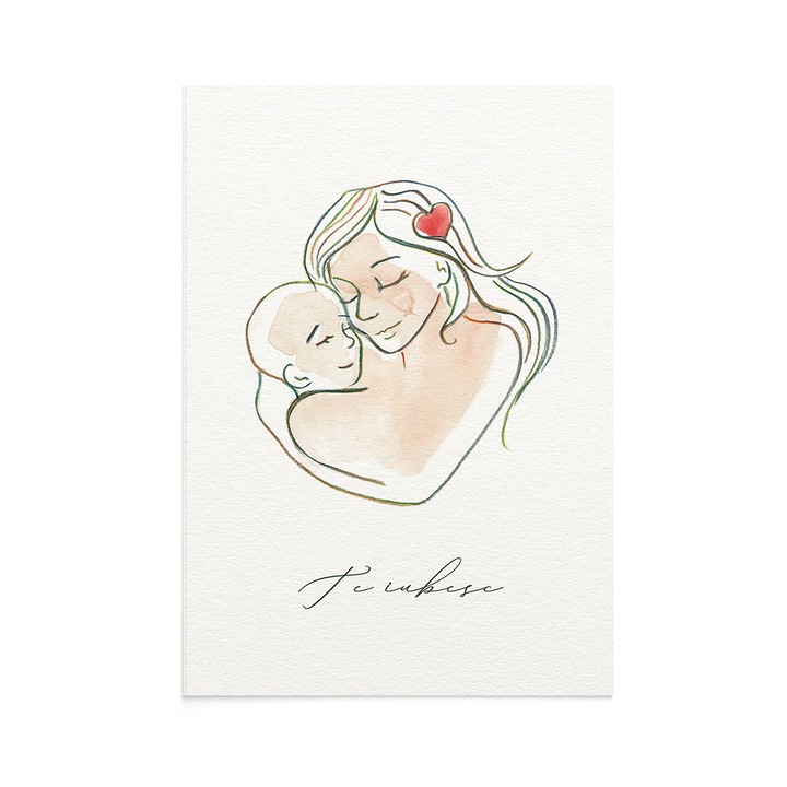 Felicitare 8 Martie Mother Love, Zizula Cards, Roz, 105 x 150 mm