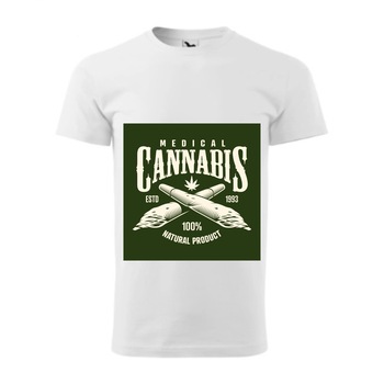 Tricou basic barbati personalizat, Adler, bumbac, alb , M Cannabis Tricou basic barbati personalizat, Adler, bumbac, alb , M Cannabis