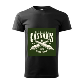 Tricou basic barbati personalizat, Adler, bumbac, negru , S Cannabis