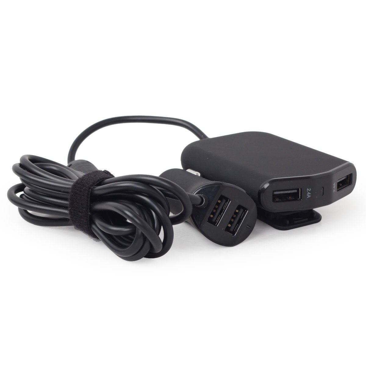 Adaptor de alimentare auto EnerGenie EG-4U-CAR-01, 4xUSB, 9.6A, Negru