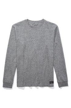 American Eagle, Bluza cu decolteu la baza gatului, Gri melange, S American Eagle, Bluza cu decolteu la baza gatului, Gri melange, S