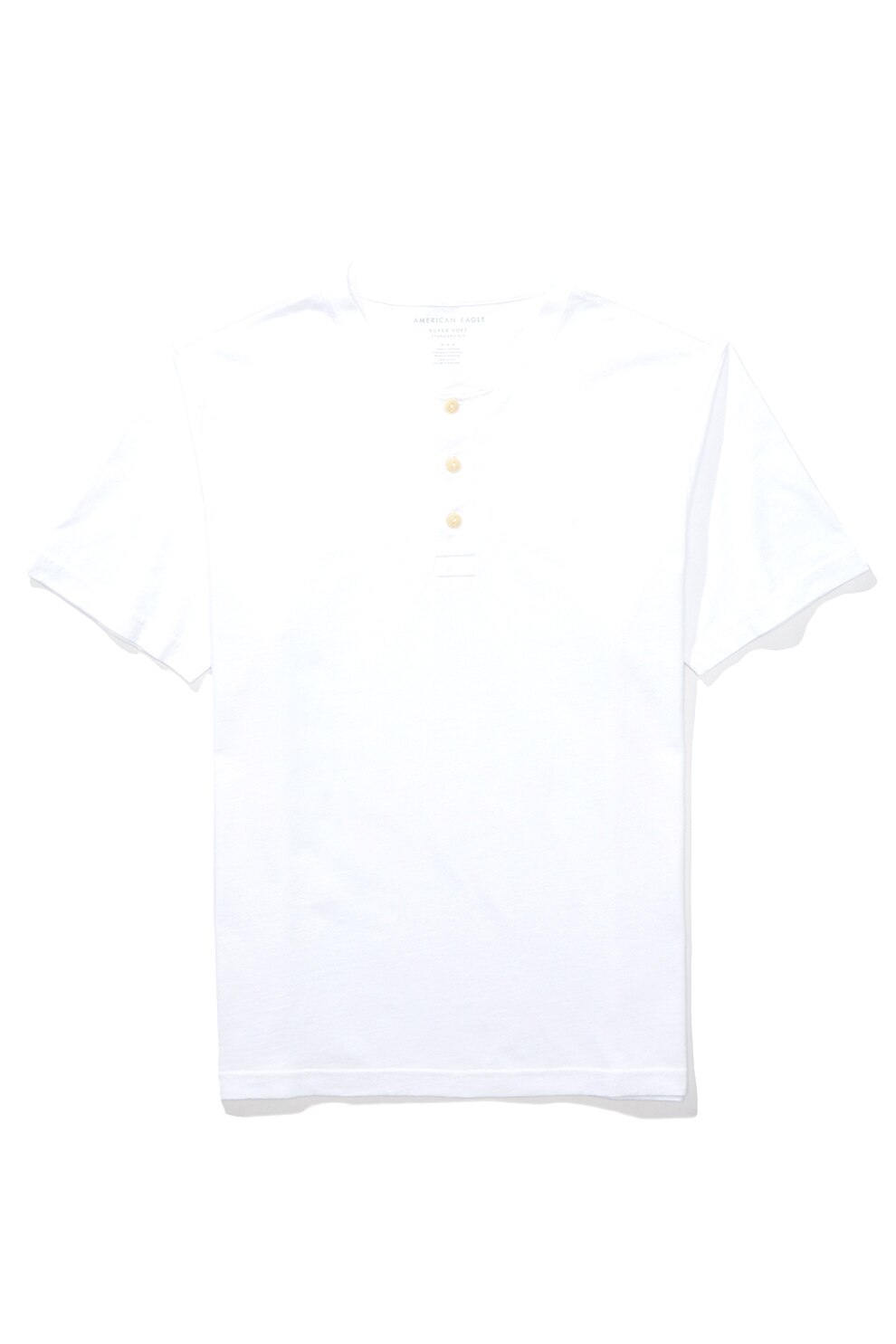 American Eagle, Tricu de bumbac cu fenta cu nasturi, Alb