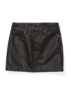 American Eagle, Fusta mini de piele ecologica, Negru American Eagle, Fusta mini de piele ecologica, Negru