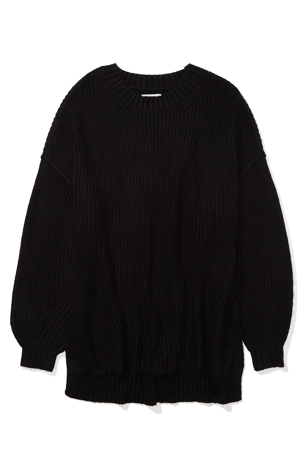 American Eagle, Pulover asimetric cu decolteu la baza gatului, Negru