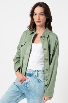 American Eagle, Camasa lejera de bumbac, Verde feriga American Eagle, Camasa lejera de bumbac, Verde feriga