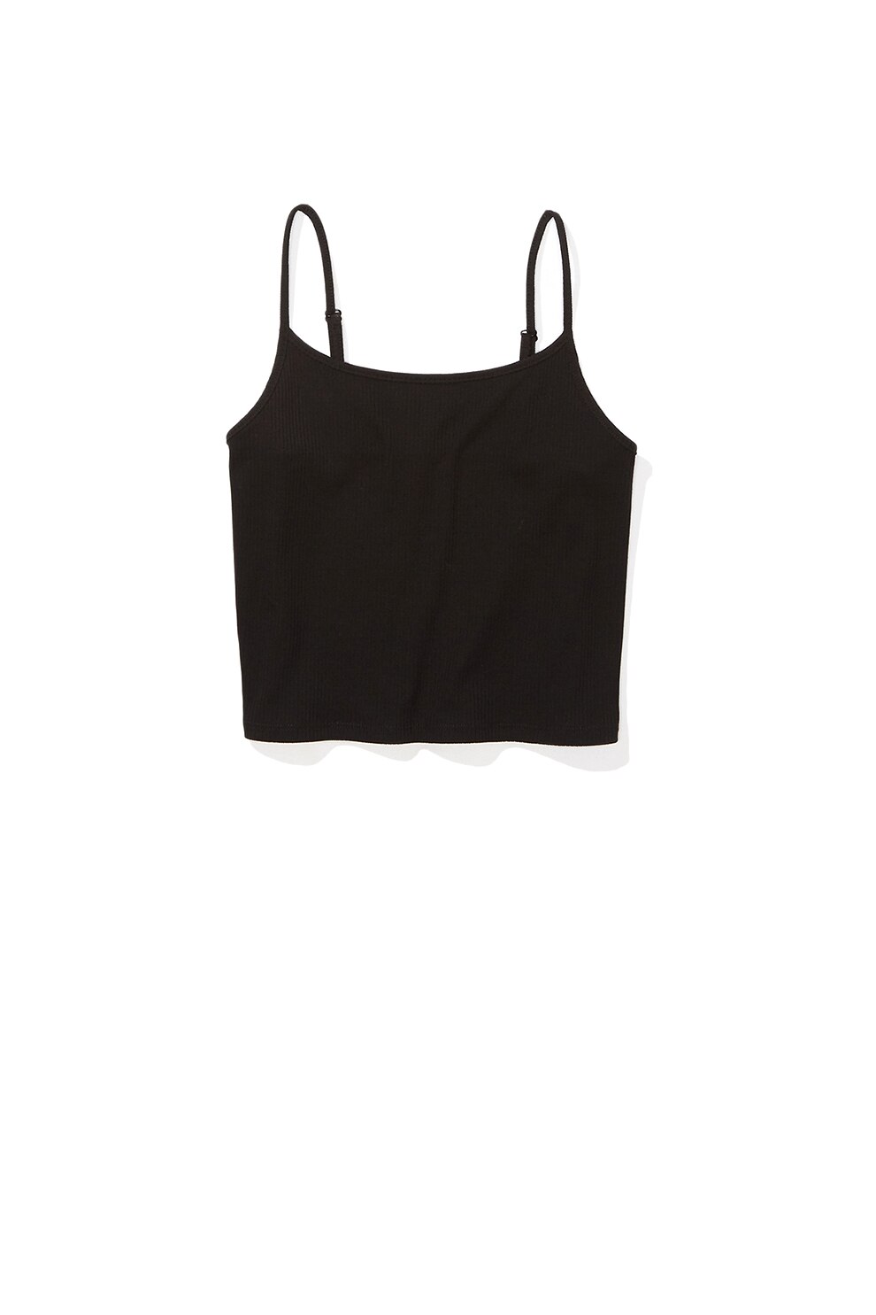 American Eagle, Top crop cu aspect striat, Negru