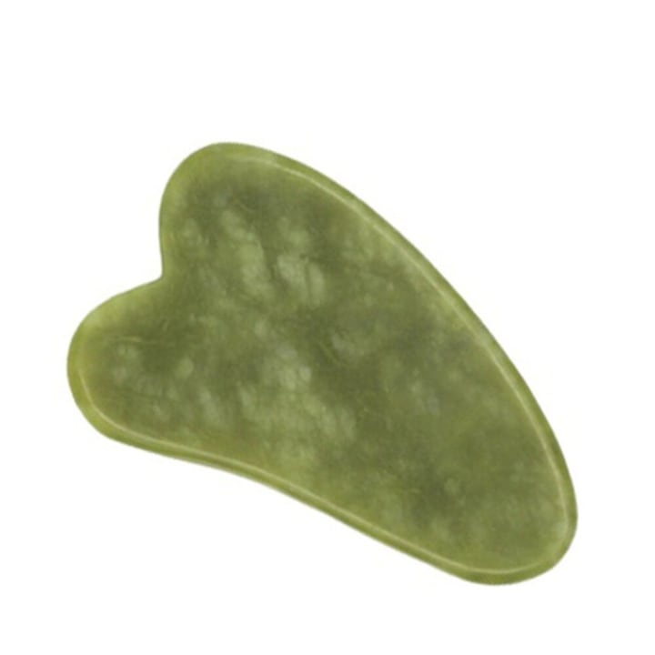 Jade köves szív alakú arc-, testmasszázs és nyirokmasszázs, zöld színben