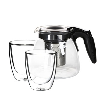 Set ceainic 900 ml si 2 pahare termo Andrea, 300 ml Set ceainic 900 ml si 2 pahare termo Andrea, 300 ml