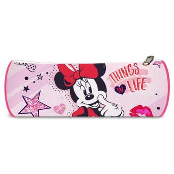 Penar Minnie Mouse, neechipat, un compartiment, cilindric, multicolor, lungime 22 cm, diametru 7 cm Penar Minnie Mouse, neechipat, un compartiment, cilindric, multicolor, lungime 22 cm, diametru 7 cm