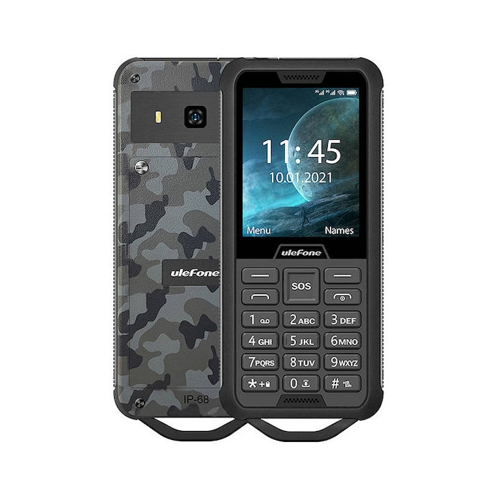 Telefon mobil Ulefone Armor Mini 2, Dual SIM, 32MB ROM, 32MB RAM, 2G, Camuflaj