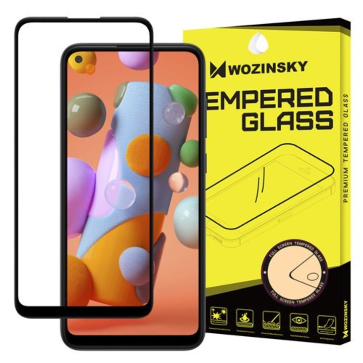 Стъклен протектор Wozinsky Tempered Glass Full за Samsung Galaxy A11 / M11, черен