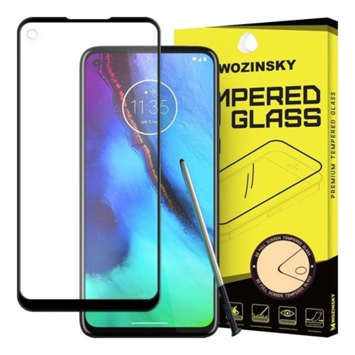Wozinsky Tempered Glass Full Glue Super Tough Glass Protector Motorola Moto G Pro / Moto G8 Power, fekete