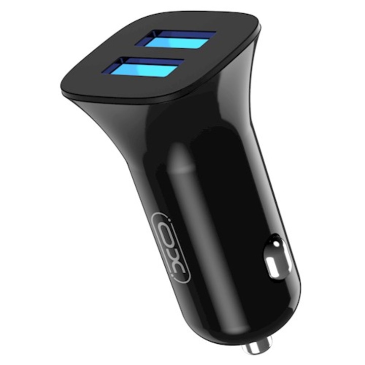 Incarcator auto XO CC31, Dual USB 2.4A, Negru