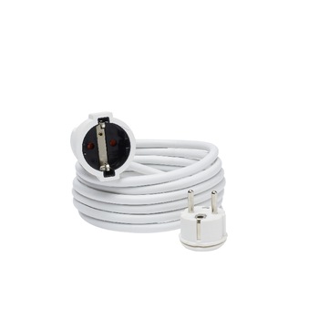 Cablu prelungitor stecar 16A Diall H05VV-F, 3 m, alb Cablu prelungitor stecar 16A Diall H05VV-F, 3 m, alb