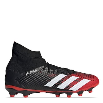 adidas - Мъжки футболни обувки A Predator 20.3 Mid Ground, Черен/Червен, размер 47.3