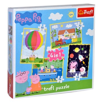 Puzzle Trefl + 4 ani Multicolor 70 piese Puzzle Trefl + 4 ani Multicolor 70 piese