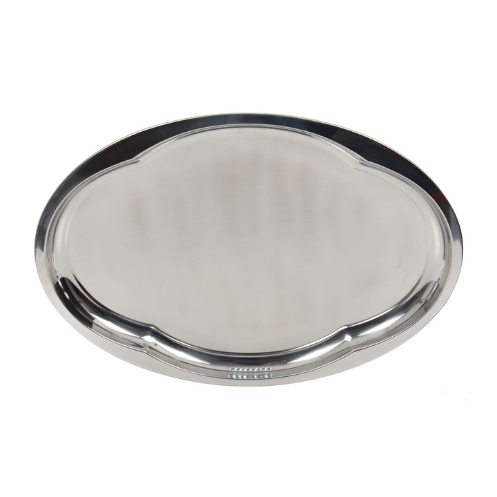 Tava ovala pentru servire, din inox, 412, 45x33.8x2 cm