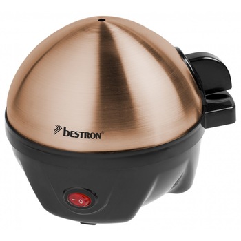 Aparat de gatit oua, Bestron, 350W, Pentru 7 oua, Cupru/Negru