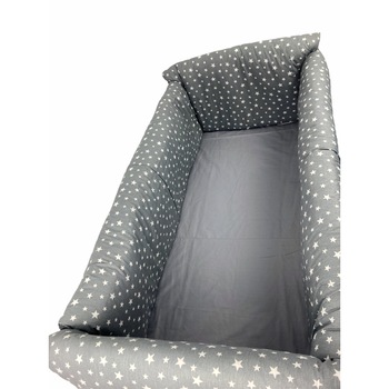 Aparatori laterale protectii pat 120x60 cm Deseda Maxi Stelute pe gri Aparatori laterale protectii pat 120x60 cm Deseda Maxi Stelute pe gri