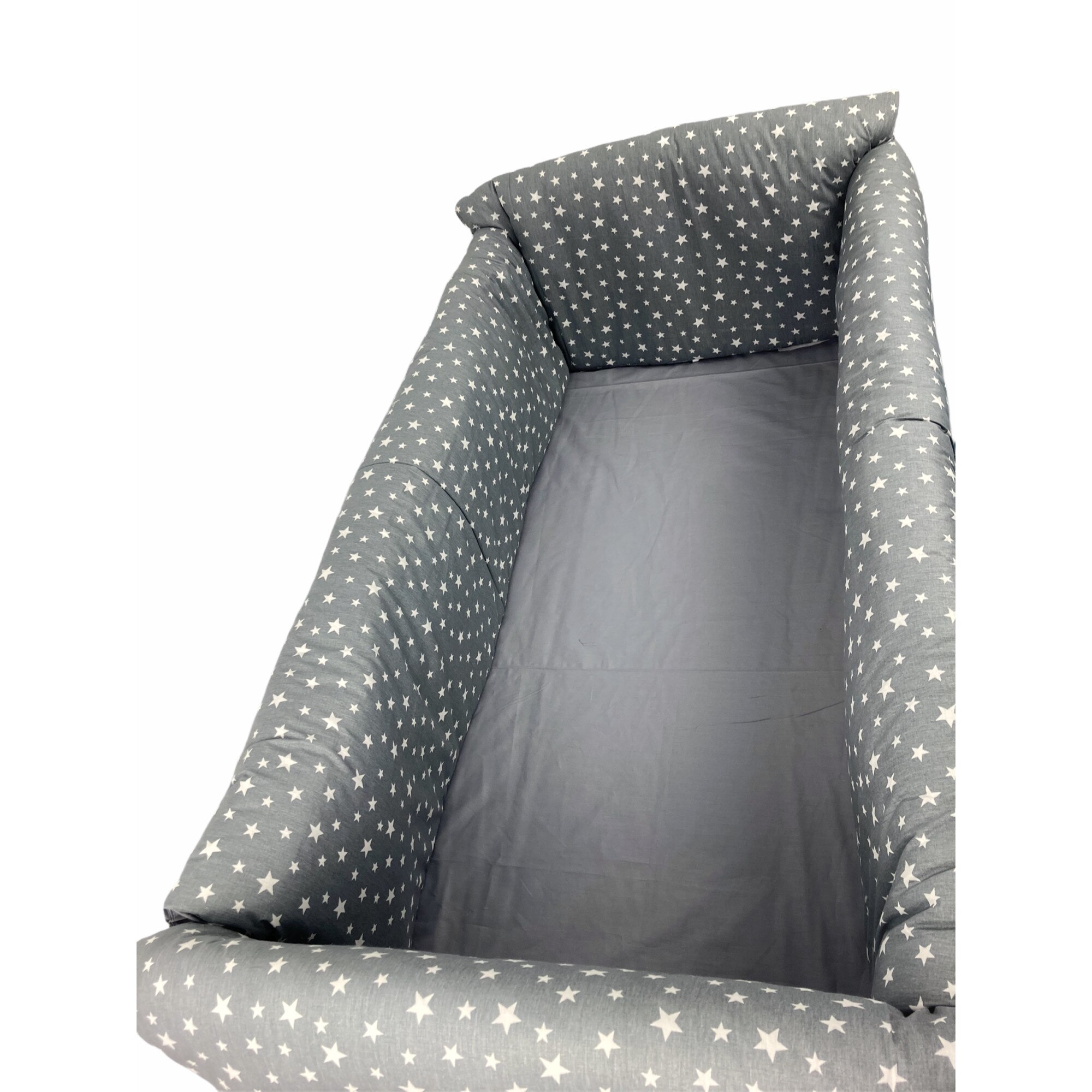 Aparatori laterale protectii pat 140x70 cm Deseda Maxi Stelute pe gri