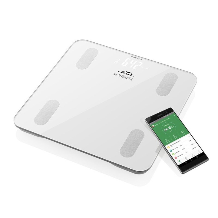 Кантар Eta 678190000, До 180 кг, 100 г точност, SMART, Бял