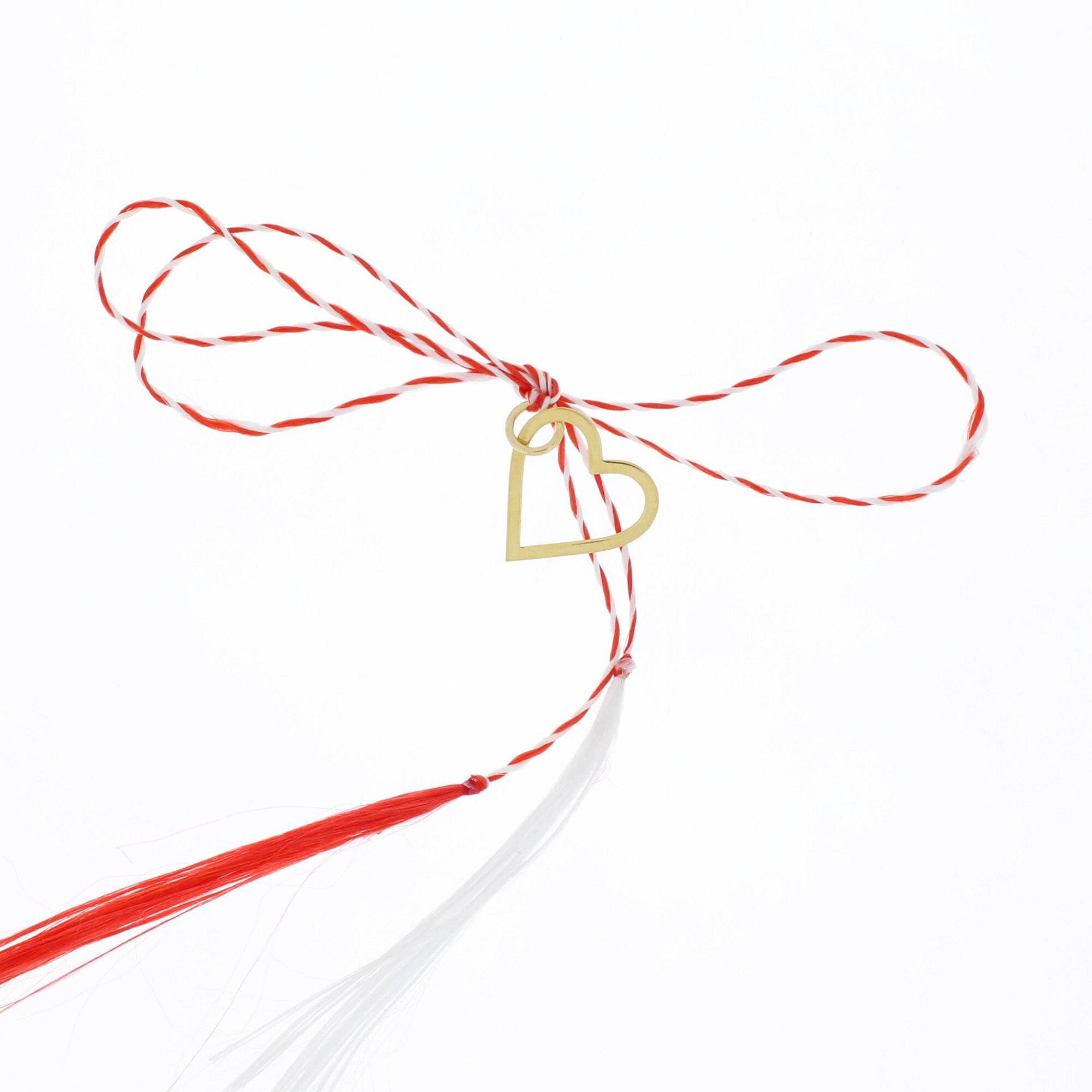 Martisor cu pandantiv inima din aur 14k