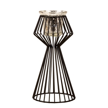 Suport lumanare din metal culoare neagra 22,5 cm Suport lumanare din metal culoare neagra 22,5 cm