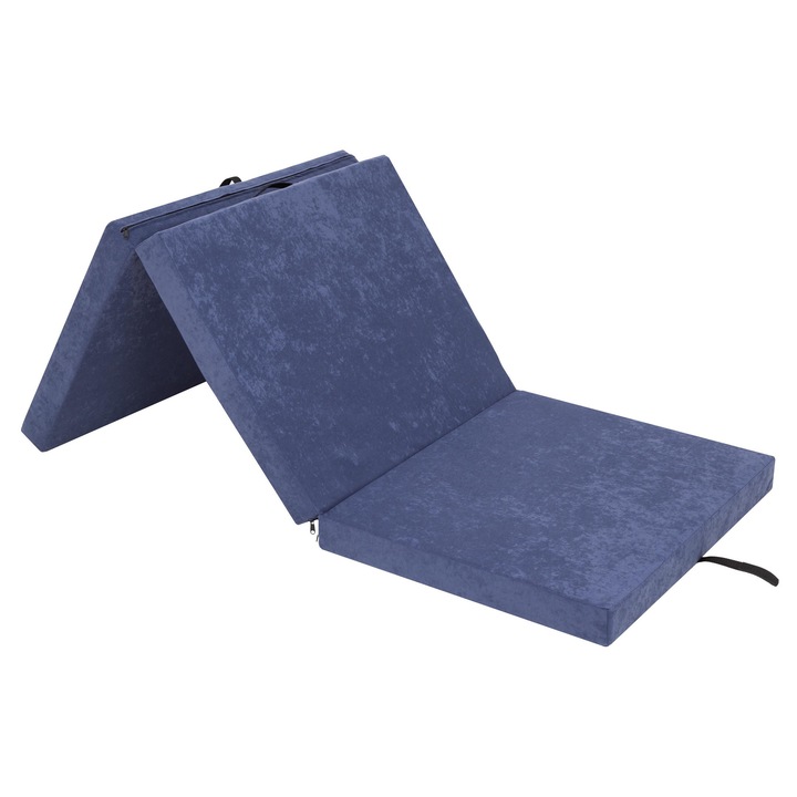 Saltea plianta "Ben" Denim - XL - 195x80x8 cm