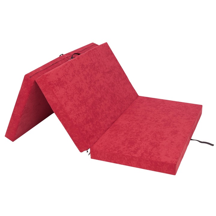 Сгъваем матрак "Бен" Червен - XXL - 200x120x10 см