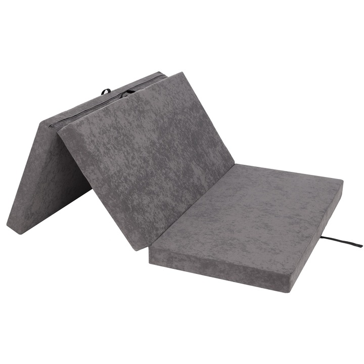 Сгъваем матрак "Ben" Сив - XXL - 200x120x10 см