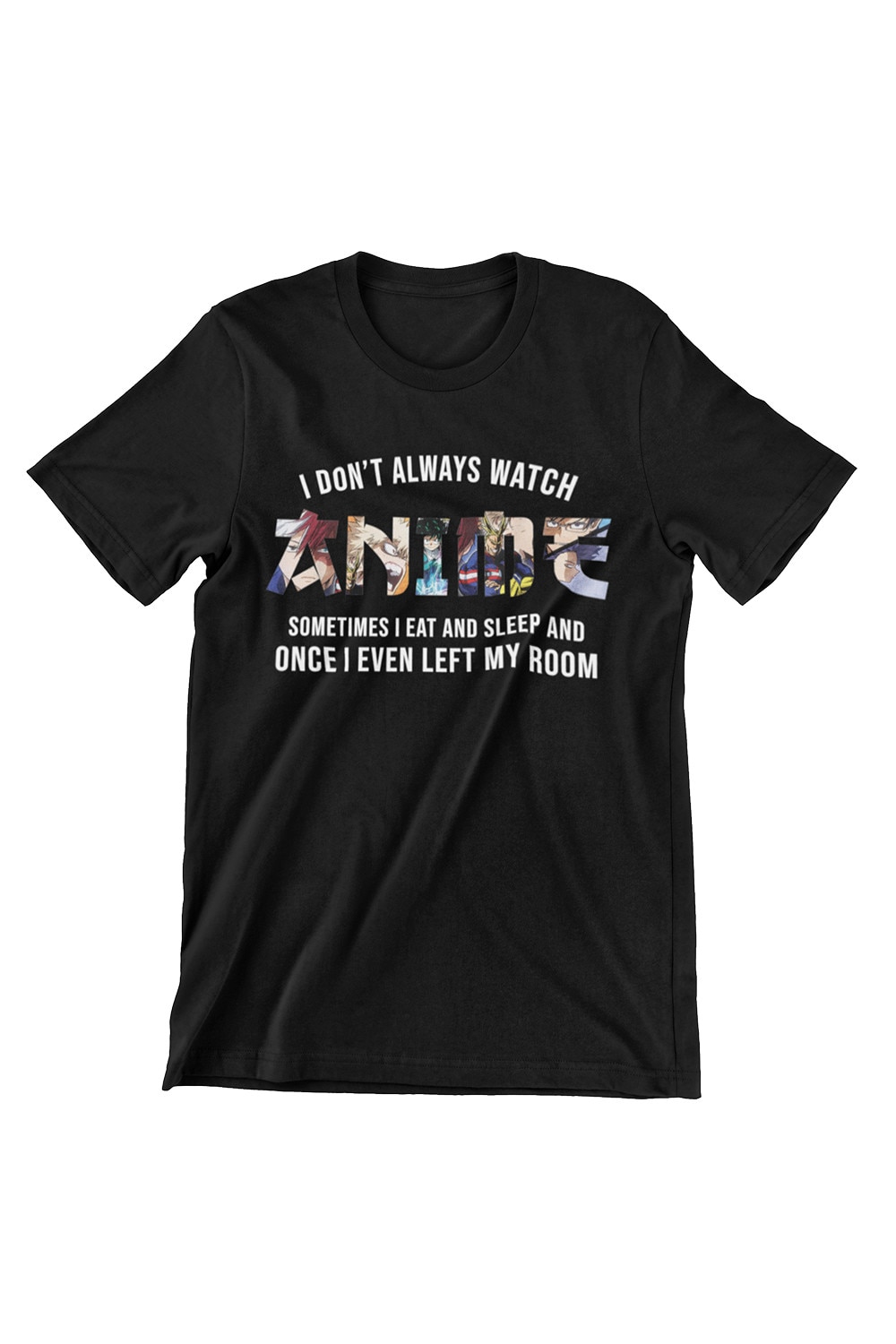 Tricou Barbati My Hero Academia, Always watch anime, negru, Negru