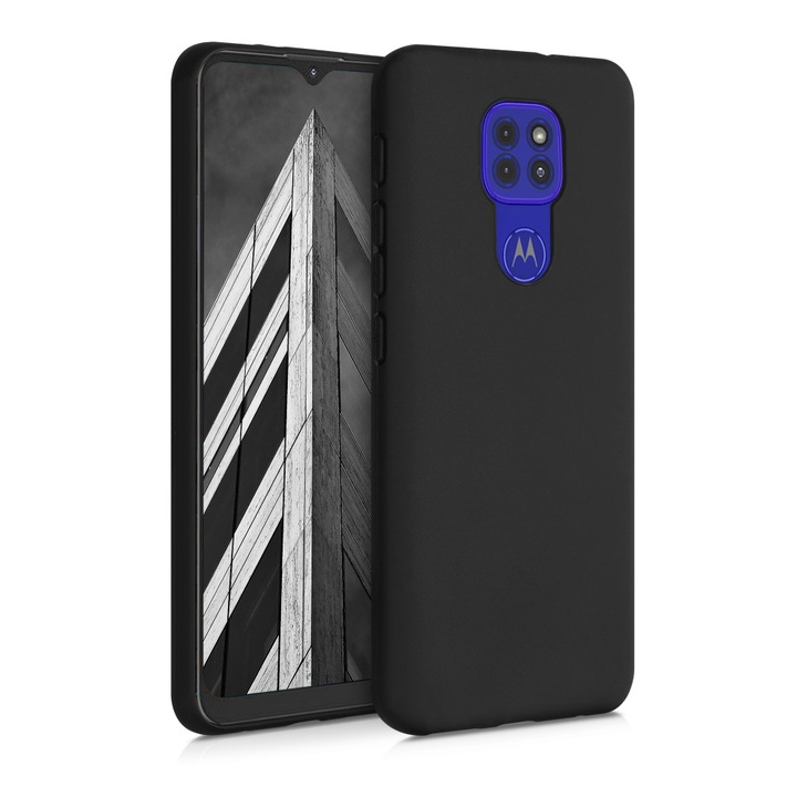 Motorola Moto G9 Play / Moto E7 Plus tok, szilikon, fekete, 53212.47