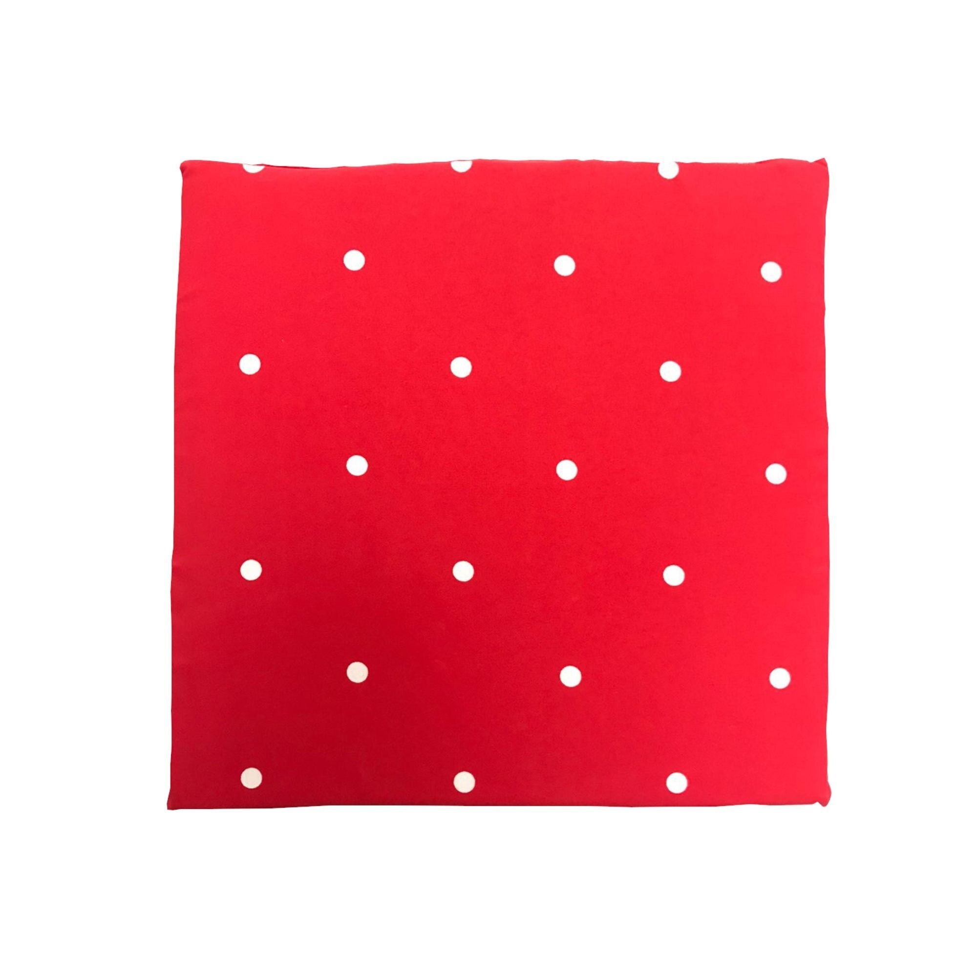 Perna scaun,patrata,cu motive geometrice,de culoare rosie,38x38 cm