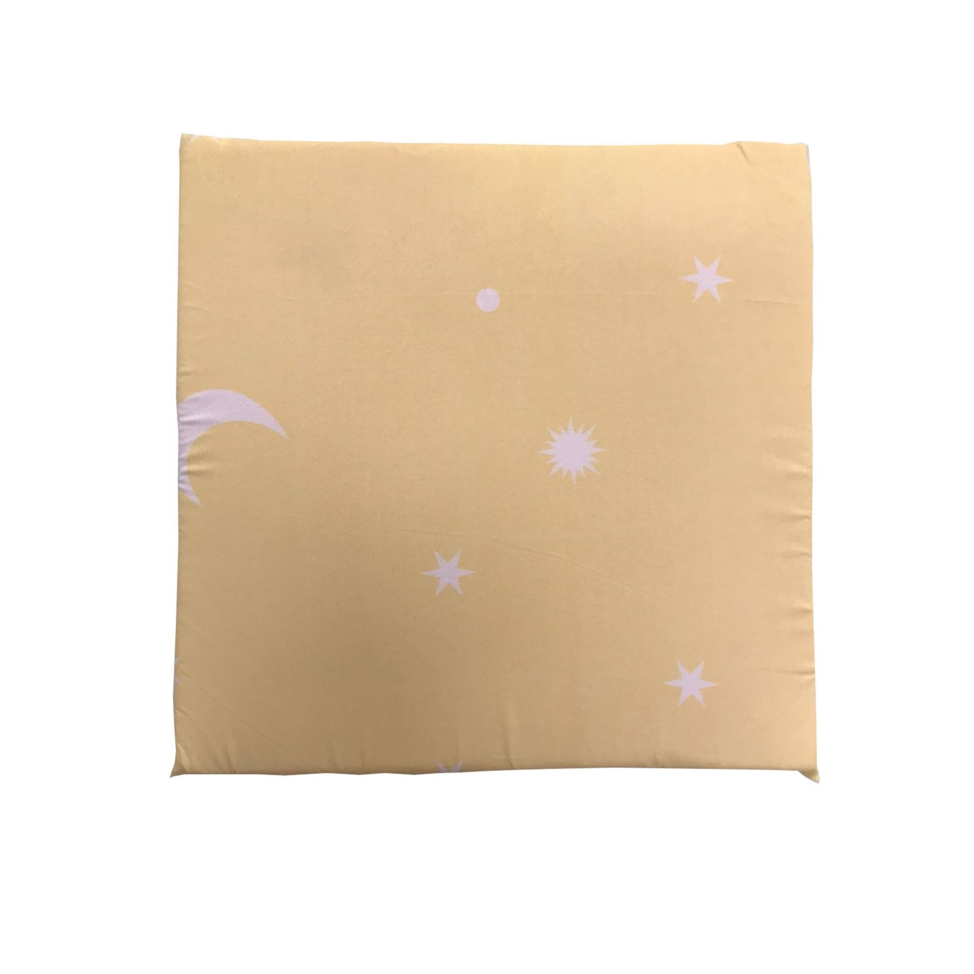Perna scaun,patrata,cu motive geometrice,de culoare crem,38x38 cm
