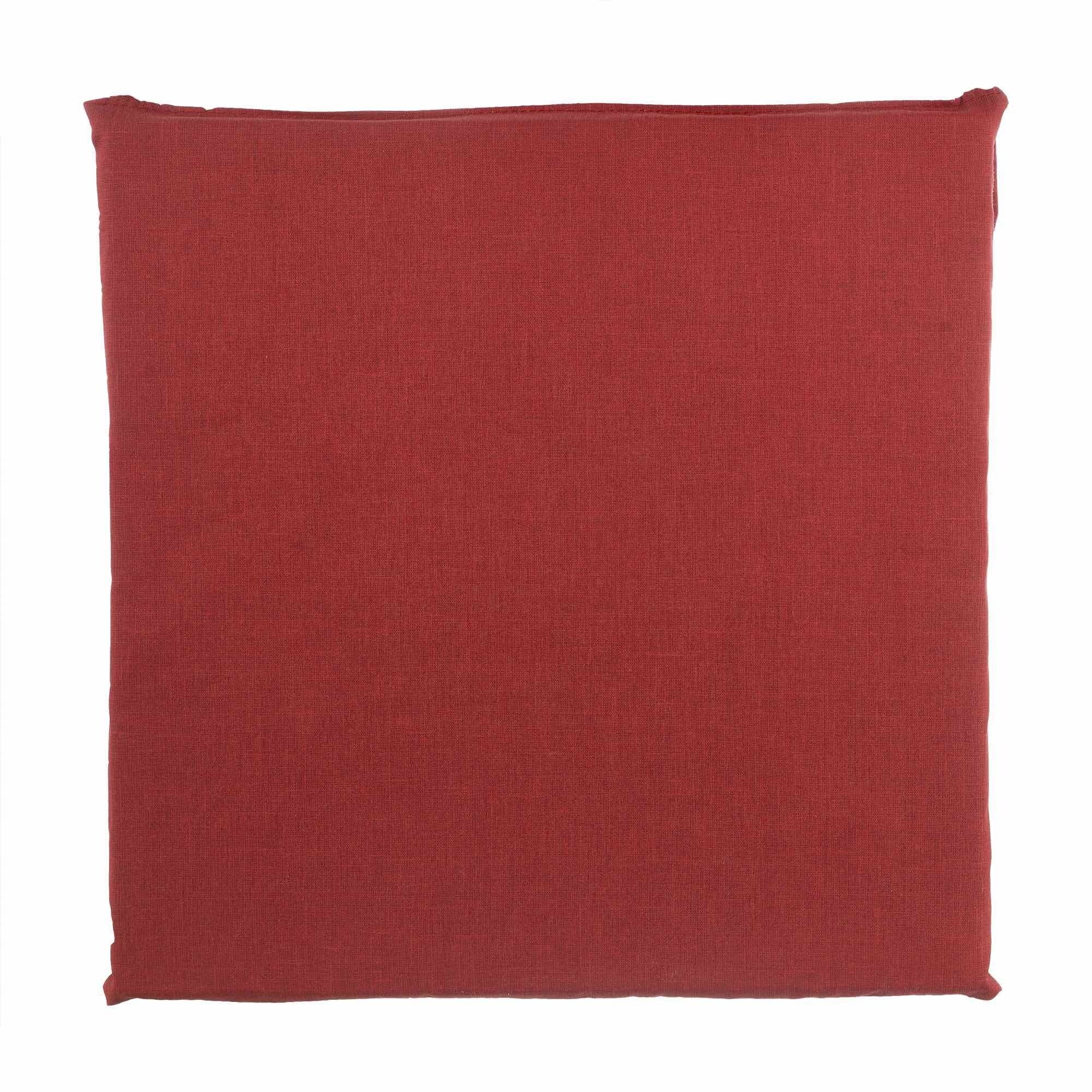 Perna scaun,patrata,simpla,cu doua fete,de culoare rosu/alb,40 x 40 cm