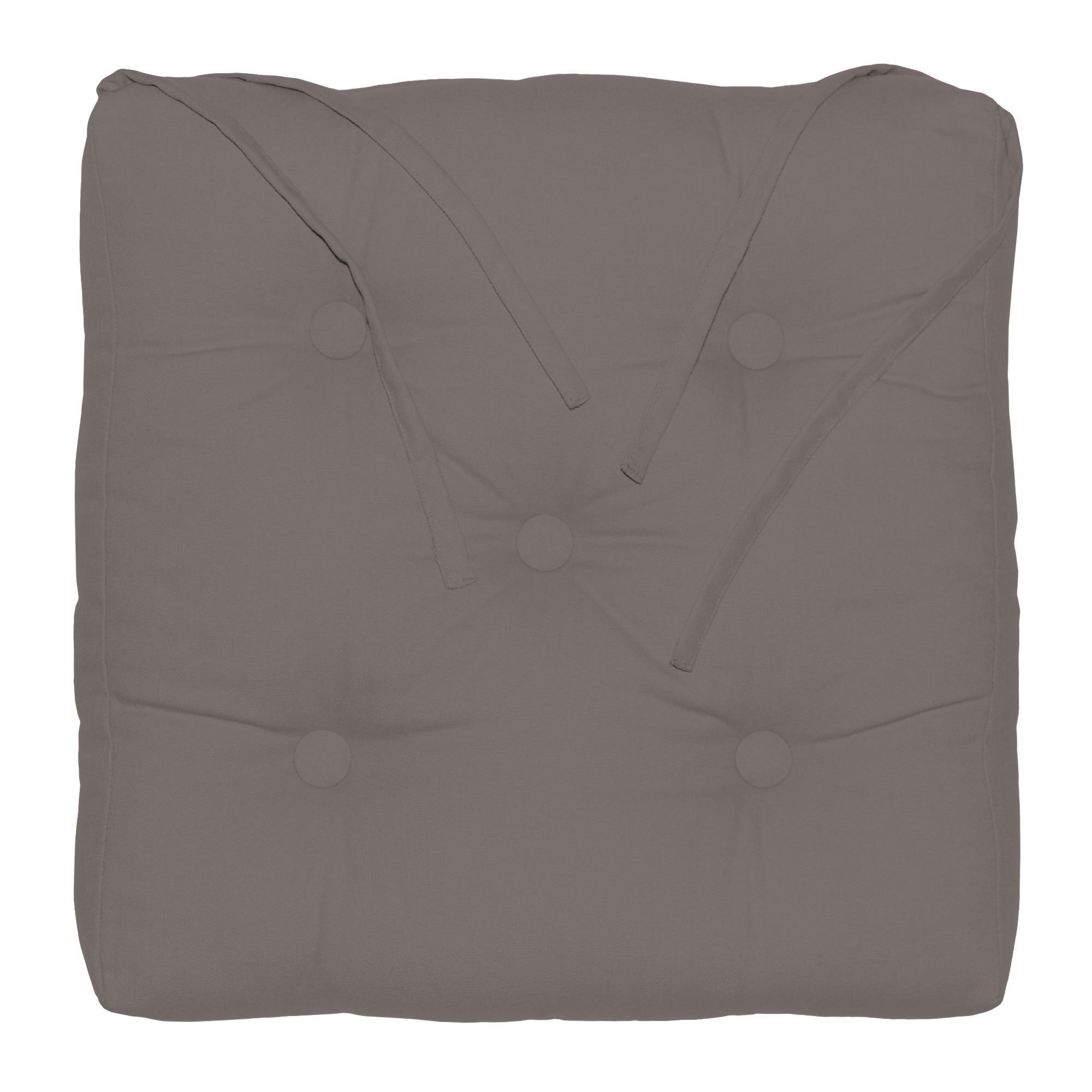 Perna scaun,patrata,cu boton,sistem prindere,de culoare gri,40 x 40 cm