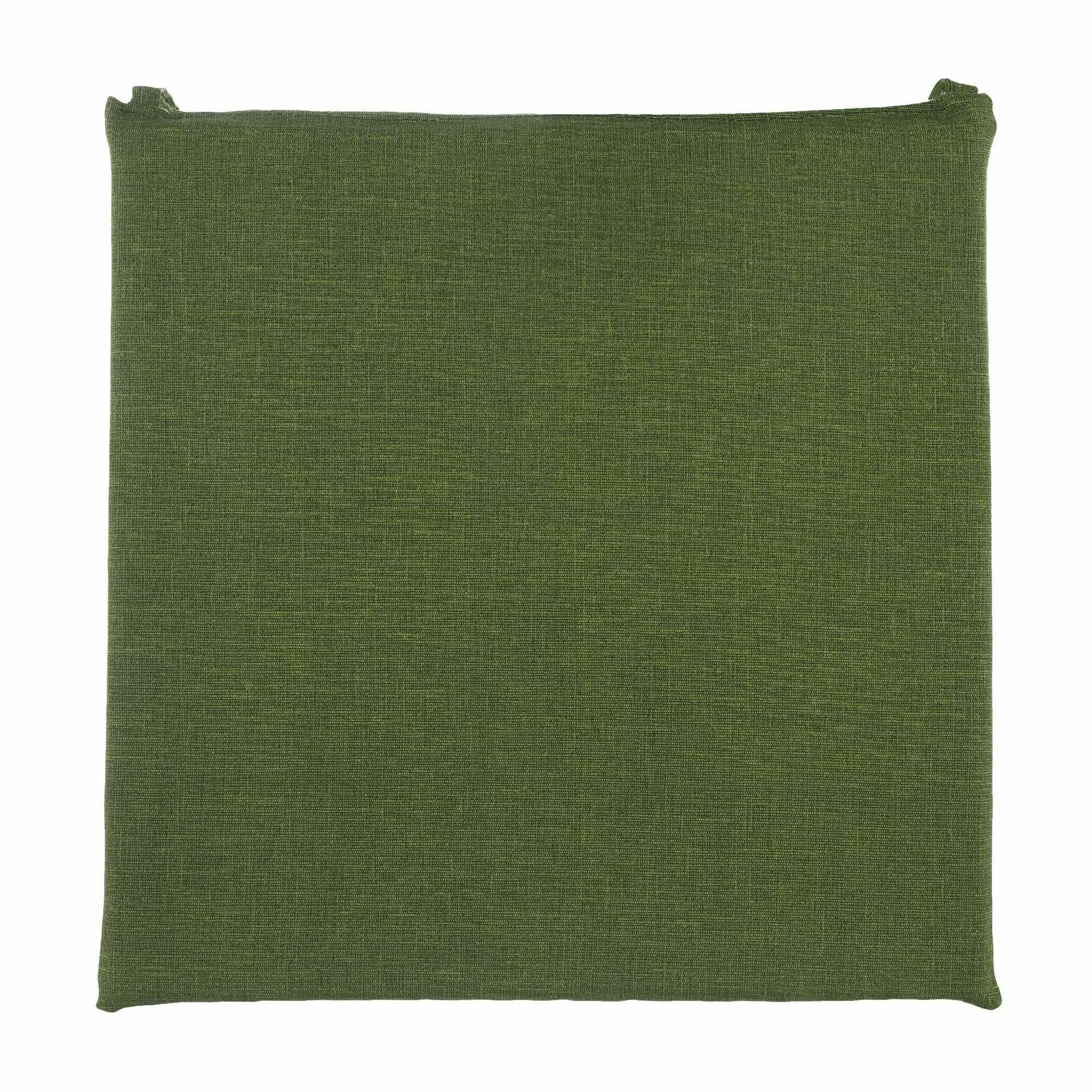 Perna scaun,patrata,simpla,cu doua fete,de culoare verde/alb,35 x 35 cm
