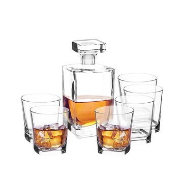 Set Whisky Aston, decanter 0,75 litri, 6 pahare 280 ml Set Whisky Aston, decanter 0,75 litri, 6 pahare 280 ml