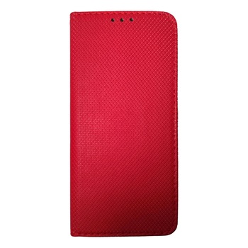 Husa Flip Carte compatibila cu Samsung Galaxy S21 Magnetica cu stand si cu Suport Card, Antisoc, Viceversa Rosu